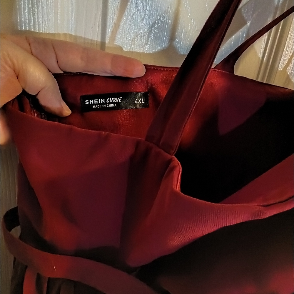CLEAR OUT PRICE DROP! Shein Elegant Burgundy Evening Dress - Picture 6 of 10